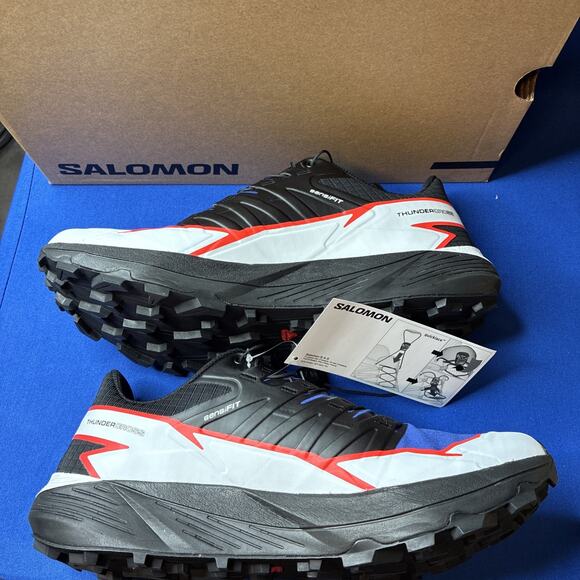 Salomon Thundercross Trail Running Sneaker Black White Men’s Size 10.5 US